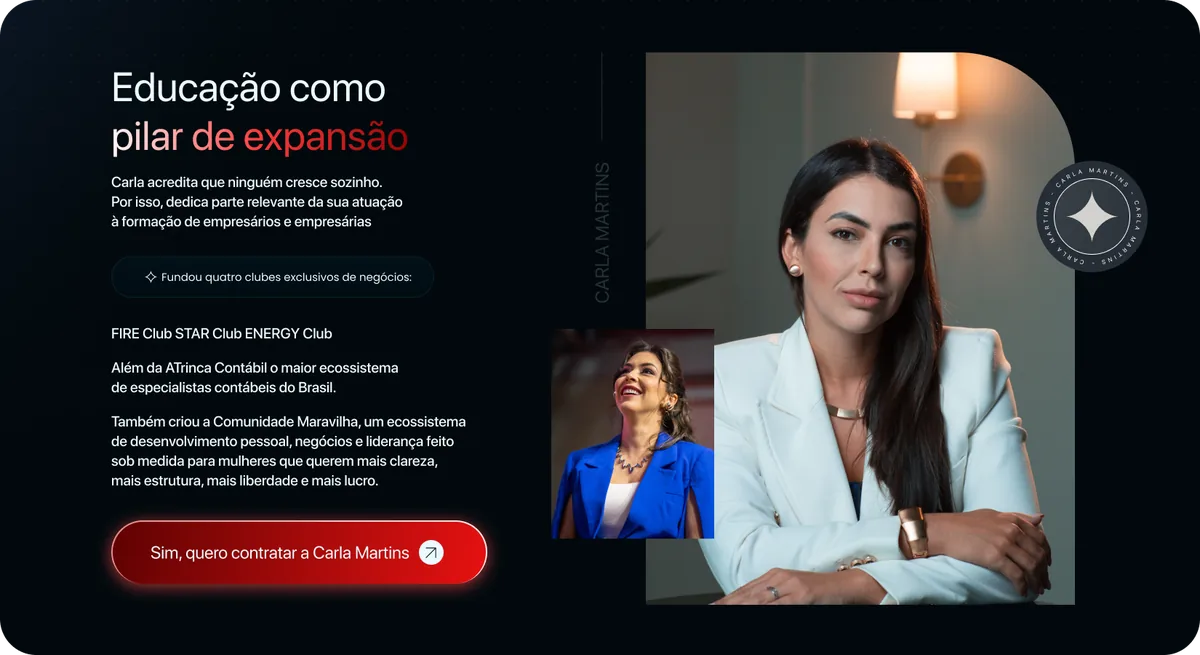 Imagem 2 de 6 da bio page da Carla Martins