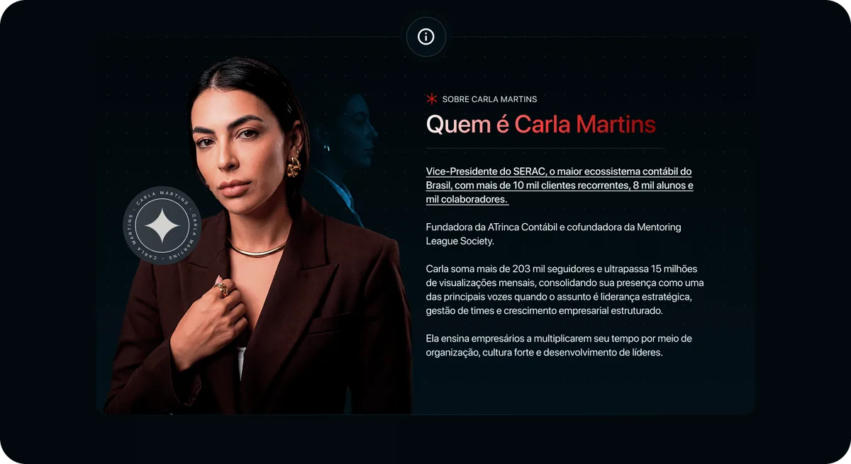 Imagem 3 de 6 da bio page da Carla Martins