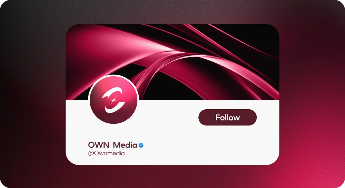 Imagem 1 de 6 da identidade visual da OWN Media